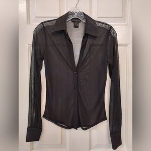 The Limited Black Sheer Blouse